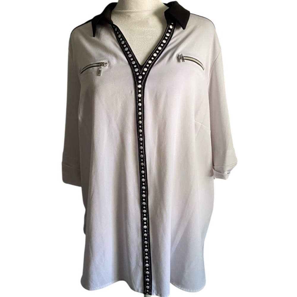 Nygard white women’s top size 1X